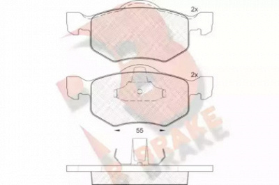 R BRAKE rb1532 -  Комплект тормозных колодок, дисковый тормоз